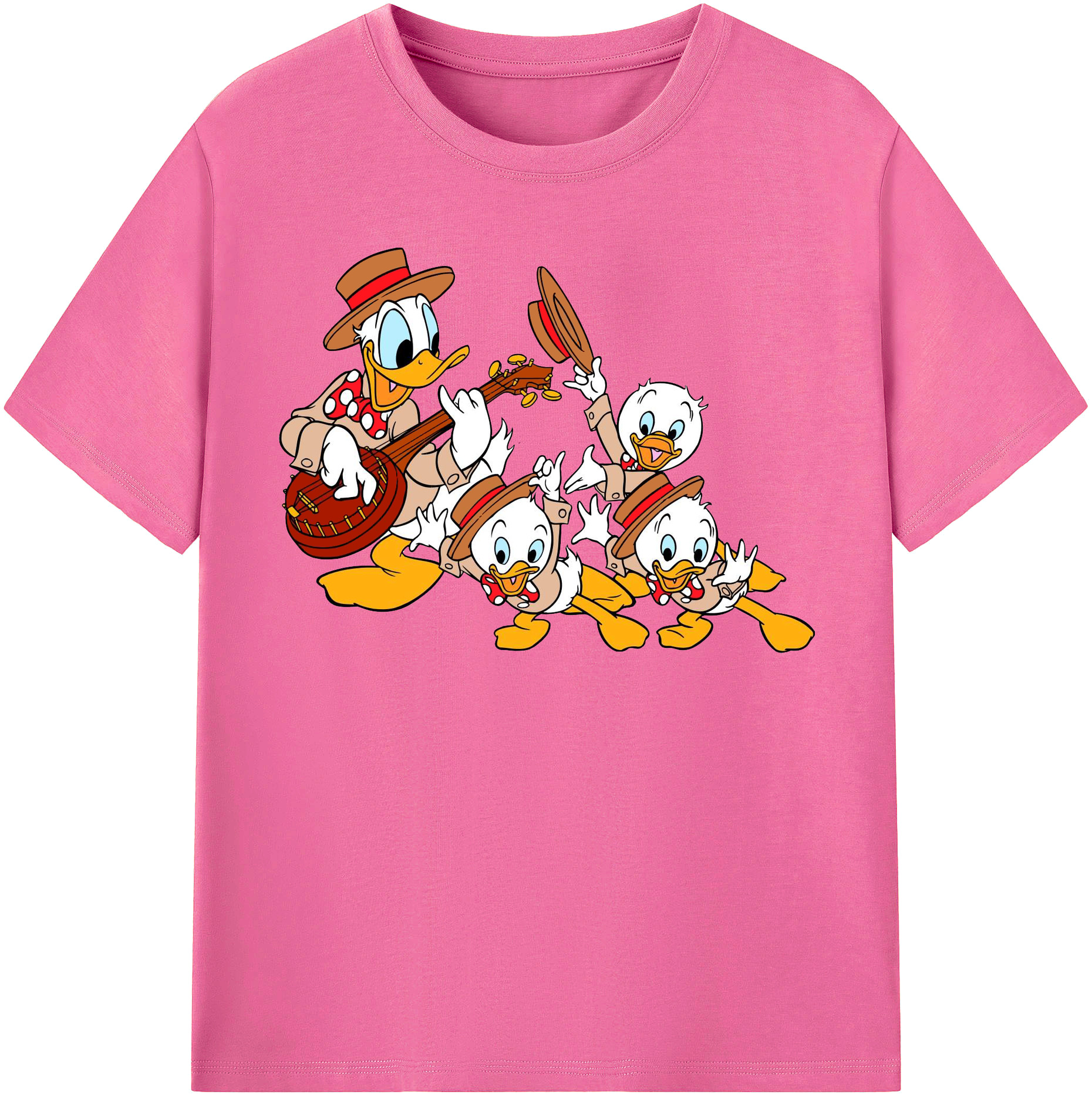 （画像用） ミッキーマウス Mickey Mouse レディースカジュアルプリントTシャツ（綿100％）